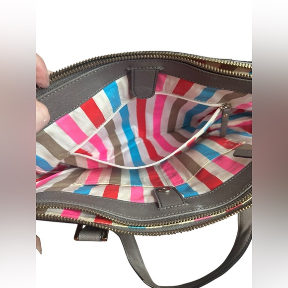 Kate Spade saffiano Loden Newbury Lane Tote Shoulder Bag LIGHT GRAY (30000 - Picture 7 of 7